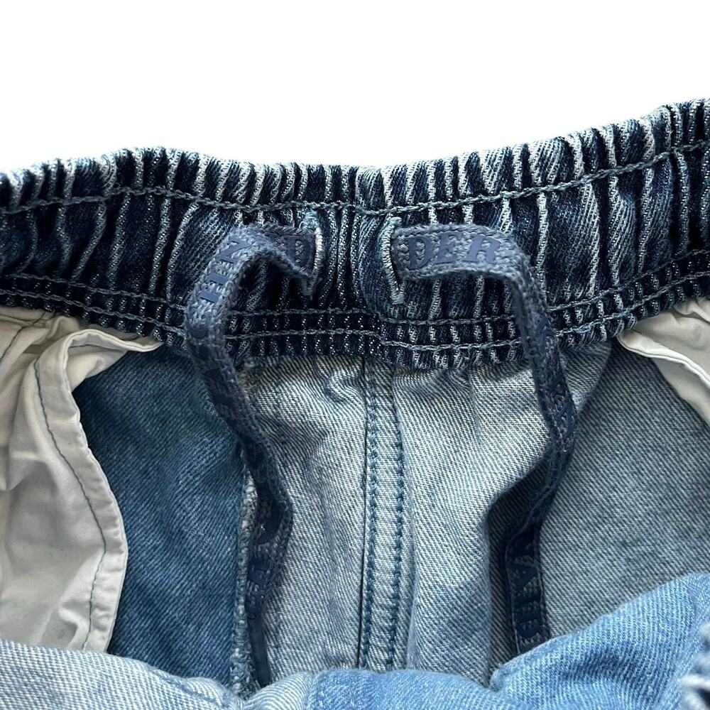Adidas x Ksneiaschnaider Patchwork Denim Jean Pants Elastic Drawstring Waistband - Picture 4 of 7